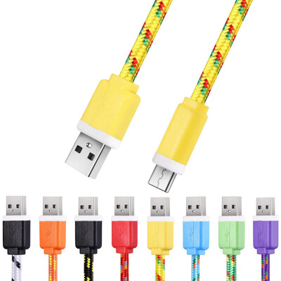 

1M Micro USB плоский плетеный адаптер для зарядного устройства для кабельного адаптера для смартфонов Android