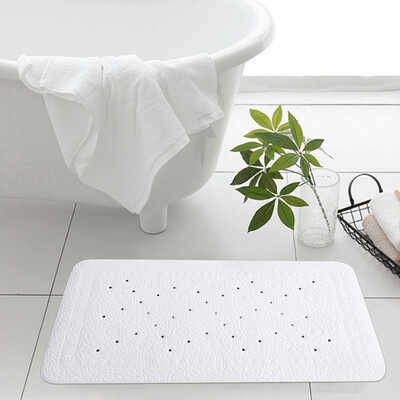 

Mercure guest PVC bathroom mat 3669CM rough cloth white shower room mat water non-slip suction cup mat bathroom bath mat