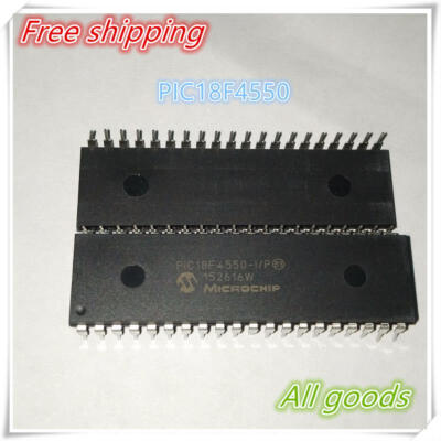 

1pcs/lot 100% NEW Microchip PIC18F4550 18F4550-I/P MCU FLASH 16KX16 40DIP IC (PIC18F4550-I/P)