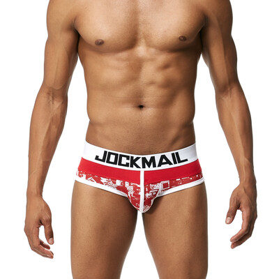 

JOCKMAIL mens underwear cotton stitching printing mens briefs cotton comfort sweat-absorbent briefs
