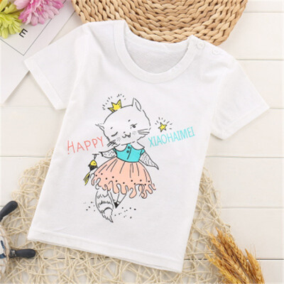 

2018 Cotton Kids T-Shirt Children Summer Short Sleeve T-Shirts For Boys Girls Clothes Baby Boy T Shirt Toddler Tops