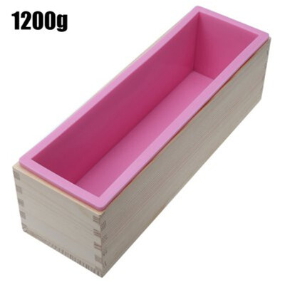 

1200g Silicone Soap Loaf Mold Wooden Box DIY Making Tools