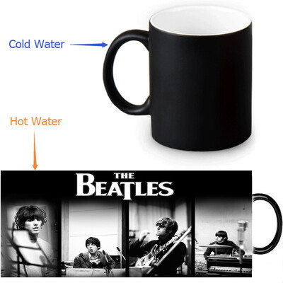 

The Beatles 350ml12oz Heat Reveal Mug Color Change Coffee Cup Sensitive Morphing Mugs Magic Mug Milk Tea Cups