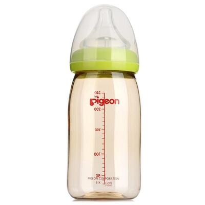 

Pigeon wide-bore PPSU plastic bottle 240ml green AA93