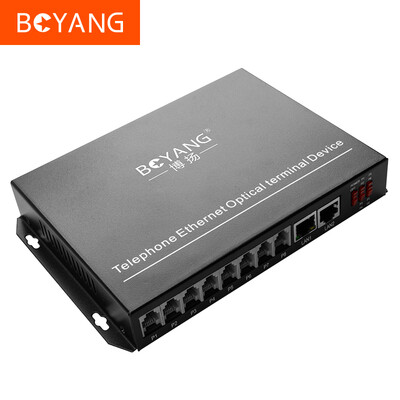 

BOYANG BY-16P1E Digital Telephone Optical Multiplexer 16-way Voice 1 Network Intercom Audio Optical Fiber Transmission FC Interface 1 Pair
