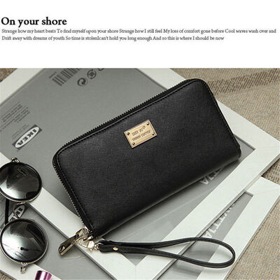 

Women PU Leather Wallet Lady Card Coin Holder Long Purse Clutch Zipper Bag