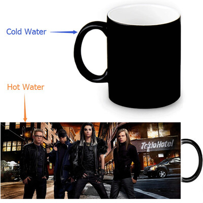 

Tokio Hotel 350ml12oz Heat Reveal Mug Color Change Coffee Cup Sensitive Morphing Mugs Magic Mug Milk Tea Cups