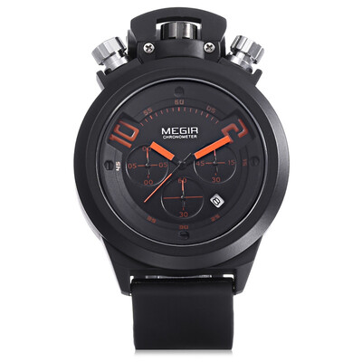 

MEGIR Watch Top Brand Luxury Quartz Watches Casual Fashion Watch Three sub-dials Work Relogio Masculino