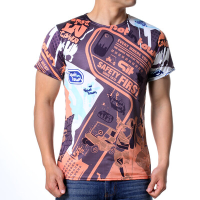 

Fashion Mens O-neck Letter Print Pullover T-Shirts