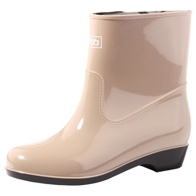 

Warrior Rain boots in the tube womens shoes waterproof shoes cover shoes rain boots rubber shoes HXL523 khaki 36