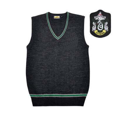 

Knitted Vest Sweater Slytherion House Uniform Unisex V-neck Vest Cosplay Costume