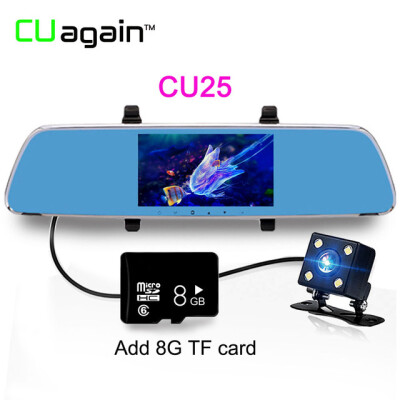 

CU25 DVRS FHD 1080P Car Camera Dual Lens Review Mirror G-Sensor Motion Detect Parking Mirror Video Recorder Registrar