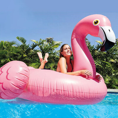 

INTEX 57558 adult water mount flamingo swimming toy childrens inflatable toys play water surfing swimming equipment floating row floating bed thickening swimming ring give air pump