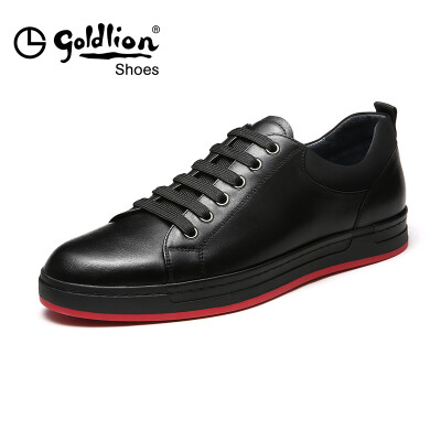 

Goldlion mens fashion casual simple light belt soft&comfortable shoes 565730710APA-black-43 yards