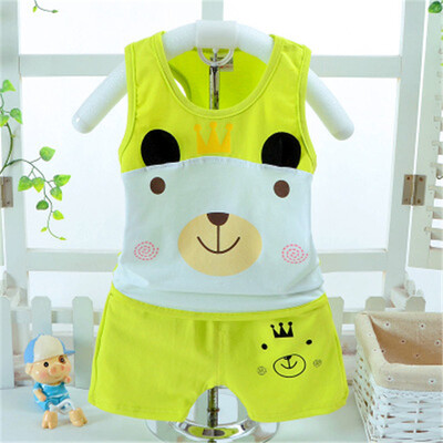 

Bamboo cotton baby cotton sleeveless vest shorts set boys&girls