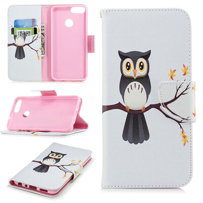 

BEFOSPEY Painting PU LeatherSoft TPU Card Slot Stand Wallet Case For Huawei P smart565"2018