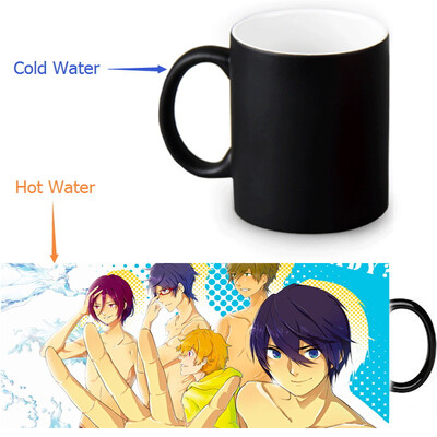 

Iwatobi Swim Club 350мл / 12 унций Кубок с чаем с регенерацией тепла Изменение цвета чашки кофе Чувствительные морфинг-кружки Волшебная чашка для чайных чашек