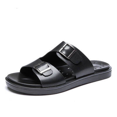 

Aokang Aokang sandals Korean comfort sandals male 183730007 black 39 yards