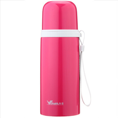 

WAYA Bullet Thermal Cup Stainless Steel Cup Student Kettle Creative Portable Cup 480ml Pink