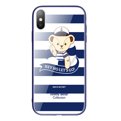 

Teddy Collection Apple iPhoneX Mobile Shell Apple 10 Стеклянная оболочка Мультфильм All-inclusive Защита от краж Сейлор Тедди