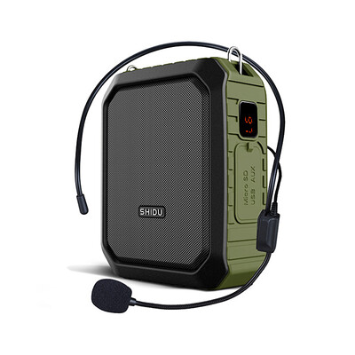 

Shidu SD-S618 Little Bee Teacher Teaching Dedicated Megaphone 18W High Power Portable Waist Speaker Bluetooth Speaker Outdoor Waterproof Audio Classic Black