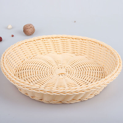 

Youjialiangpin Plastic tube imitation rattan storage basket KTV Restaurant household multi-purpose storage basket Y-0131