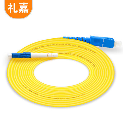 

Lijia LJIA LJ-SC03 Carrier Grade Optical Fiber Jumper SC-SC Single Mode Single Core New Imported Ceramic Ferrule Transceiver Pigtail Network Optical Fiber Connector Yellow 3 Meter