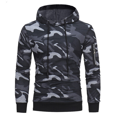 

New Men Hoodies Sweatshirt Fashion Camouflage Military Tracksuit Casual Male Hooded Pullover