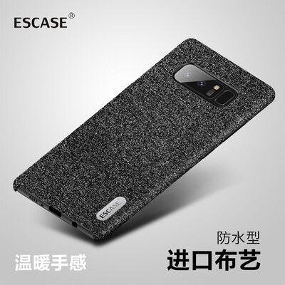 

ESCASE Samsung Note8 Mobile Shell Samsung Galaxy Note8 Mobile Phone Case Blended Plush Worsted Cloth All-inclusive Protective Cover Aluminum Alloy Button Busine