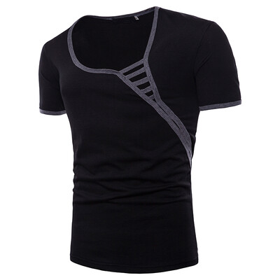 

Summer Mens Irregular Casual Short Sleeve T Shirt Tops
