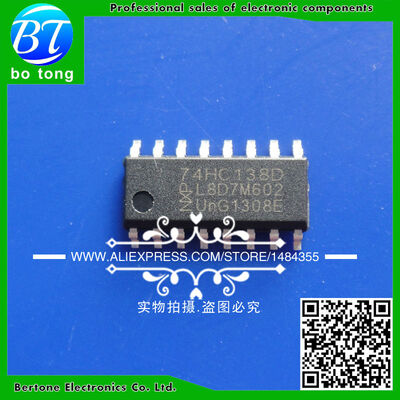 

Free shipping 50pcs SMD logic ics 74HC138 74HC138D SN74HC138D SOP-16