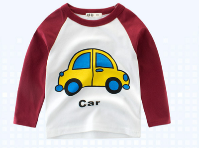 

2018 boys spring & autumn long-sleeves T-shirt children T-shirt cartoon printed bottom