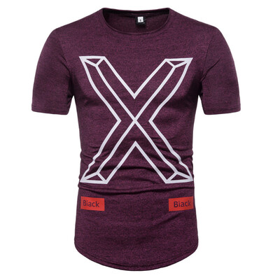 

Fashion Mens Round Neck Short-Sleeve Printed T-Shirt