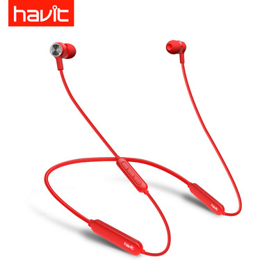 

Havit I31 bluetooth headset wireless sports neck hanging earbuds ears ear running running hanging neck headset lucky red