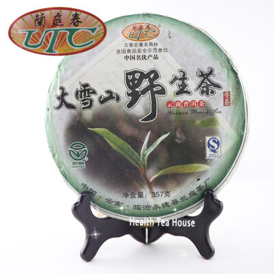 

2009yr Lantinchun puerh take 357g raw puer большой снег горный дикий чай Aged puerh лучший органический чай