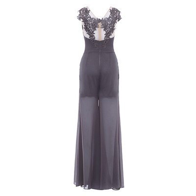 

CAZDZY V Neck Appliques A Line Evening Jumpsuits