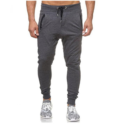 

M 3XL Mens Fashion Trousers Cotton Casual Trousers Slim Fitness Running Trousers