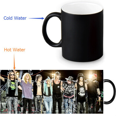 

Guns&Rose 350ml12oz Heat Reveal Mug Color Change Coffee Cup Sensitive Morphing Mugs Magic Mug Milk Tea Cups