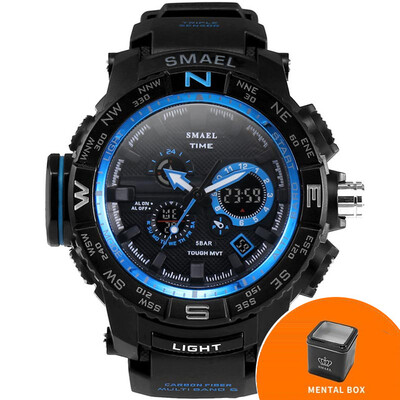 

Orange Sport Watch SMAEL Brand Watches LED Digital Wristwach Multi-functional Men Clock Led Stopwatch 1531 S Shock Sport Watch