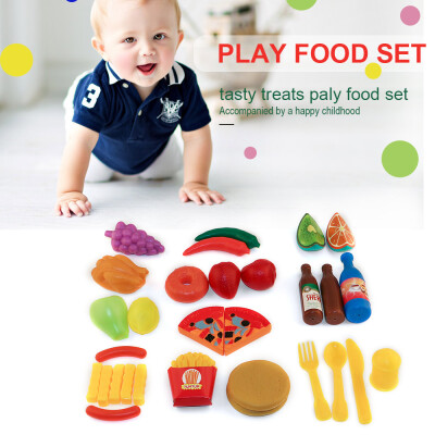 

BOOM LIGHT Pretend Play Food Set Kitchen Food Toys Set Of 30 Pcs Educational Early Age Basic Skills Development XG30