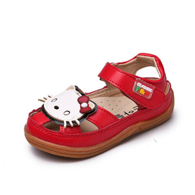 

Cute Cartoon Children Shoes Girls Sandals 2018 Summer Fashion Closed Toe PU Leather Kids Shoes Soft Sole Toddler Baby Shoes Girl