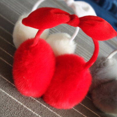 

Lovely Rabbit Fur Winter Earmuffs Ушной кэш Oreilles Warmers Зимний Комфорт Earmuffs Теплые зимние наушники для женщин