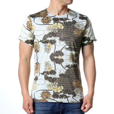 

Mens Flower Printed Short Sleeve Shirt