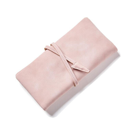 

Женщины, нарисованные Hasp Long Clutch Wallet Мягкая искусственная замша Кожаный кошелек Lady Card Coin Purse