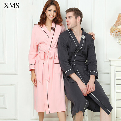 

Mens Stain Robe Bamboo Fiber Bathrobe Men XL Plus size Sleepwear Modern Style Soft Embroidery Label Nightgown for Male Summer