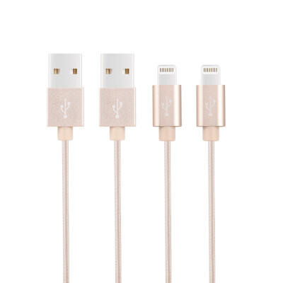 

Lightning iPhone Cable, 2Pack (2x 1M) Нейлоновая плетеная синхронизация и зарядный шнур для iPhone, iPad, iPod - Tyrant Gold