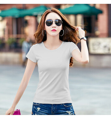 

M L XL случайные новые летние 2018 основные футболки женщин короткий рукав черный белый серый тонкий топ