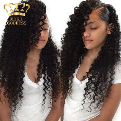 

4 Bundles Malaysian Deep Wave Virgin Hair 7A Malaysian Virgin Hair Deep Wave Natural Black Malaysian Human Hair Weave Bundles