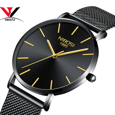 

Relogio Masculino 2018 Новые ультра тонкие часы для мужчин Часы Top Brand Luxury Simple Watch Черные кожаные мужские часы Waterproof Saat