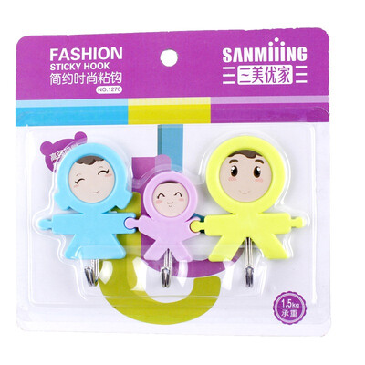 

Sanmei Youjia Simple Fashion Cartoon Sticky Hook 3 Pack Load 15kg 1276